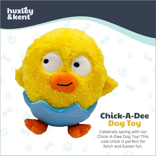Huxley & Kent Power Plush Squeaky Dog Toy, Chick-A-Dee, Large