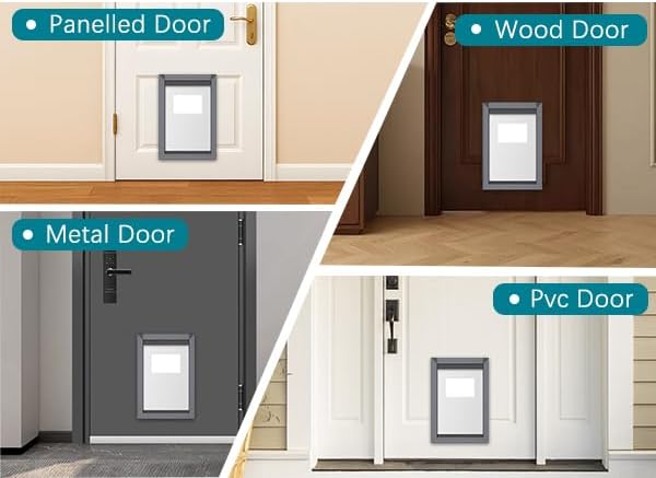 Weatherproof Medium Dog Door for Door, Easy Installation Doggie Door