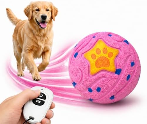 Interactive Dog Ball Toy for Medium & Large, Automatic Moving TPU