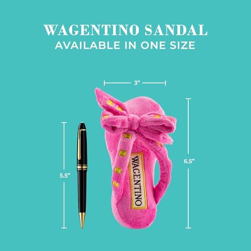 Haute Diggity Dog Wagentino Sandal Plush Dog Toy, Designer Parody Chew Toy