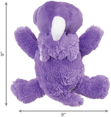 KONG Cozie Plush Dog Toys 2 Pack – Durable & Soft Squeaky Toys for Medium Dogs – Assorted Animal Characters (Rosie The Rhino)