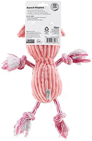 Outward Hound by Charming Pet Ranch Roperz Pig Plush Squeaky Dog Toy