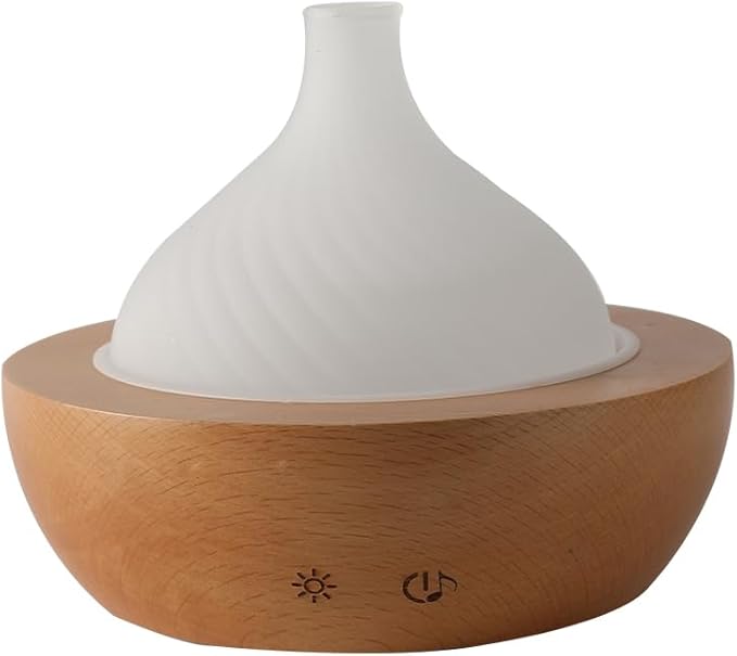 Essential Oil Aroma Diffuser - Electric Wood Glass Ultrasonic Fragrance Aromatherapy Scent Water Humidifier for Home Bedroom, Luxury Smart Therapy Nebulizing Aromas Difusor para Casa