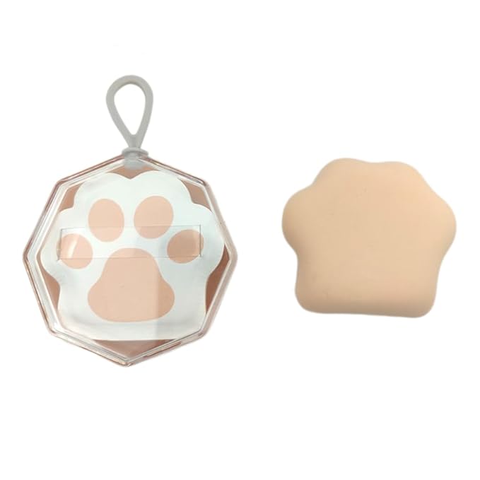Cat's Paw Air Cushion Makeup Puffs, 3PCS Powder Puff Makeup Cushion Puff Foundation Sponge Blender Sponge for Liquid, Cream, and Powder with Storage Box