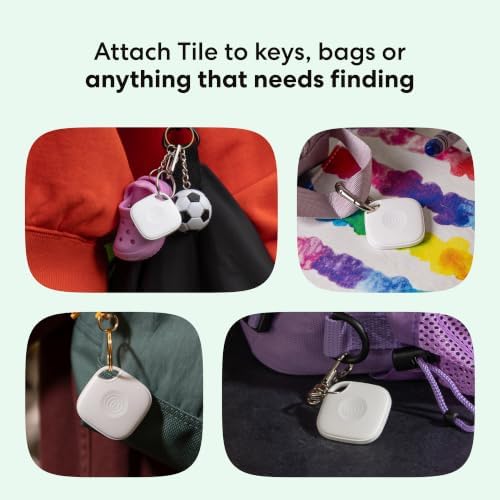 Life360 Tile - Bluetooth Tracker, Keys Finder and Item Locator for Keys, Bags and More. Phone Finder. Both iOS and Android Compatible. 1-Pack (White)