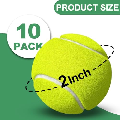 10 Pack 2-inch Dog Tennis Toys, Pet Play Balls, Refill for Automatic Launchers, Suitable for Small Dogs - Indoor & Outdoor Use, Refill balls for automatic ball launcher (Launcher Not Included)