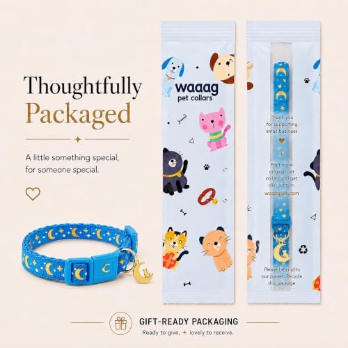Breakaway Cat Collar with Bell for Kittens & Cats