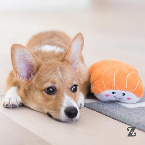 ZippyPaws NomNomz Dog Squeaky Toys to Keep Them Busy, Pet Products - Sushi