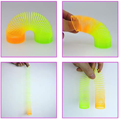 Andiker Cat Spiral Spring, 10 pcs Long Cat Creative Toy Interactive cat Toy Durable Heavy Plastic Spring Colorful Springs Cat Toy for Swatting, Biting, Hunting, and Active Healthy Play (10pc)