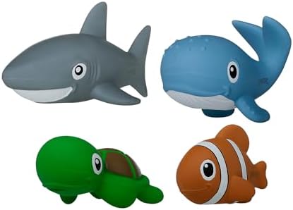Sea Squeaker Natural Rubber Animal Dog Toy for Small Medium Large Dog Toy, Turtle