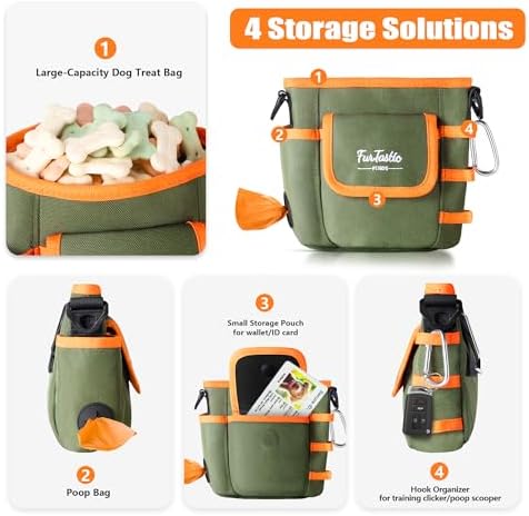 Dog Treat Pouch with Magnetic Closure for Pet Training