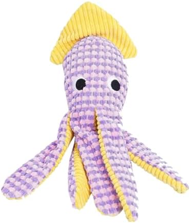 Ocean Plush Dog Toys, Squeaky Chew Toys for Puppy - Squid