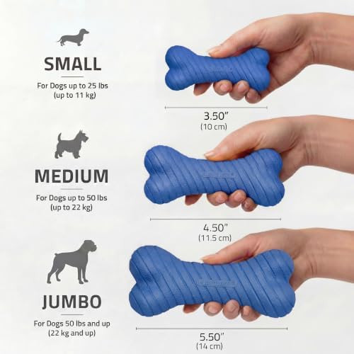 Playology Dual Layer Bone Dog Chew Toy - Medium, Hot Dog Scent