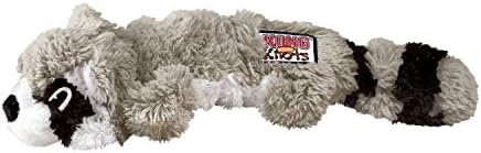 KONG Scrunch Knots (Raccoon, Medium/Large) Plush Dog Toy with Knotted Rope