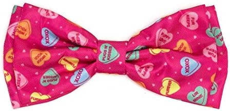 THE WORTHY DOG Spring Patterns Pet Bow Ties for Dogs & Cats, Puppy Love