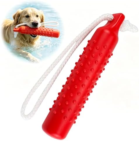 Dog Float Toy, Retriever Training Dummy, Floating Dog Toys for Water Fetch, Lightweight for Float on The Water Pool Fetch Rope, Interactive Pool Toy for Small to Large Dogs