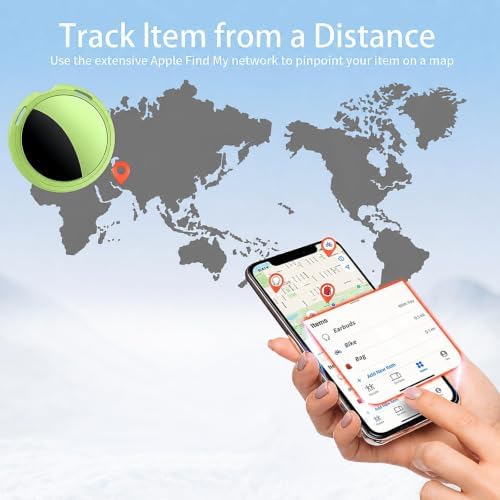 2 Pack Tracker Tags Finder Apple Find My MFi Certified Waterproof iOS Only | Bluetooth Air Smart Tags Item Finder Locator Worldwide Tracking for Key Pets Wallet Backpack Dogs Luggage Replaceable Battery