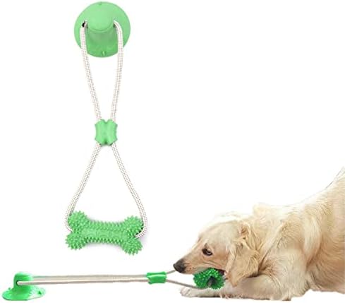 Dog Chew Suction Cup Tug of War Toy, Interactive Dog Toy, Puppy Teething Toys, Chew Toy(Green)