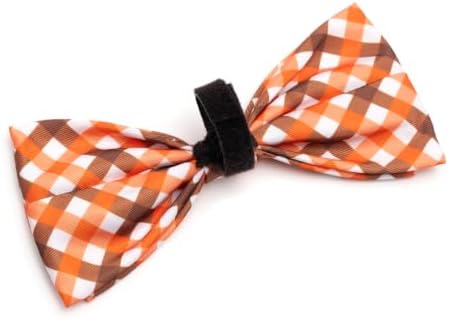 THE WORTHY DOG Fall Patterns Pet Bow Ties for Dogs & Cats, Fall Check