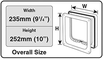 Cat Mate Large Cat & Small Dog Flap, Secure 4-Way-Locking Mechanism, Brown | Draught & Weather-Resistant, Silent action, Suitable for Internal & External Installation, Set a Night-Time Curfew,