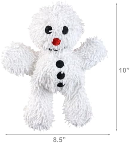 MIGHTY Tuffy Microfiber Medium Snowman Ultra Durable Plush Dog Toy