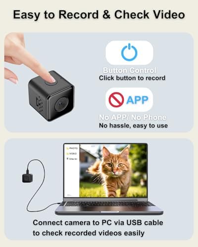 Cat Camera Collar with Tracker Tag, 1080P HD Pet POV Action Cam, No WiFi No App One-Click Video Recorder for Cats & Small Dogs — Lightweight 0.7oz, Night Vision,Laptop Playback