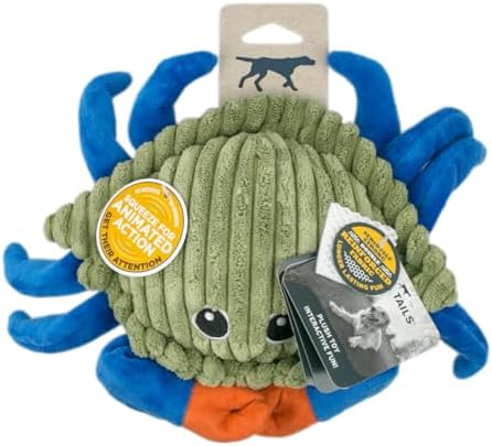 Tall Tails Plush Animated Moving Toy for Dogs, Crab
