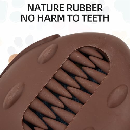 Hedgehog Treat Dispensing Dog Toy, Interactive Puzzle Toy for Dogs (Brown)