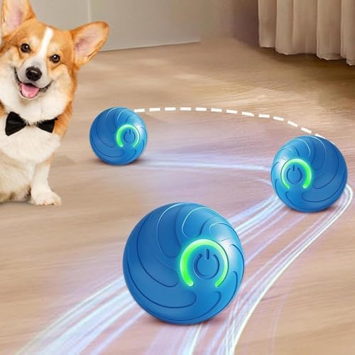 Bubs Bounce Ball (Blue) Smart Jumping Ball Toy for Dogs, Duraspin Dog Bouncing Ball, Interactive Bouncing Toys for Puppy Toys