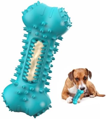 Natural Rubber Bone Dog Chew Toy, Tough Toy for Aggressive Chewers