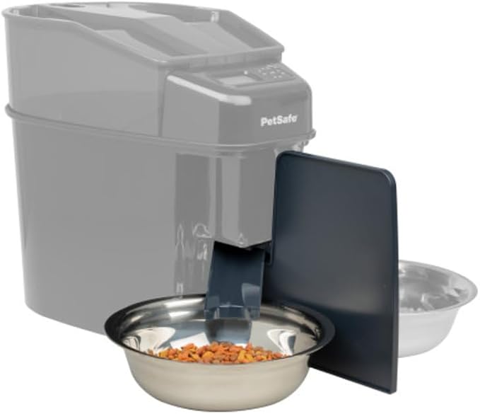 PetSafe 2-Pet Meal Splitter with Bowl - Designed for PetSafe Smart Feed and Healthy Pet Simply Feed Automatic Cat Feeder - No-Mess Food Dispensing - Includes Privacy Panel