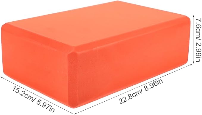 Milisten Yoga Block Brick High Density Eva Yoga Block for Pilates Stretching Gym Workout and Exercise Support Anti-Slip Lightweight Stable Grip 8.97 X 5.98 X 2.99 in Orange