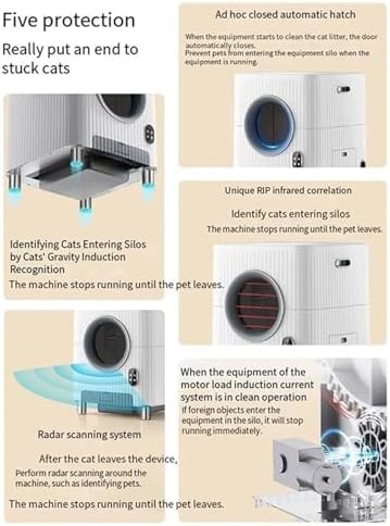 Cat Litter Box with Air Deodorizer and Sensor Door