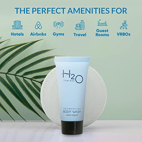 H2O Therapy Body Wash Soap, Travel Size Hotel Hospitality, 0.85 oz (Case of 300)