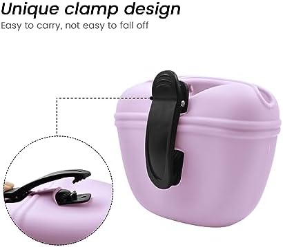 AUDWUD Silicone Dog Treat Pouch with Clicker Magnetic Closure Secure Clip