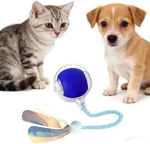 Automatic Rolling Ball Toy for Cats & Dogs. Self-Moving Electric Toy relieves Boredom. Sweet Gift for Your Furry Babies, Perfect for Small and Large Dogs.