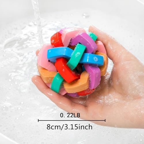 2PCS pet Bell Ball Toy,Suitable for Dogs, Cats, and Other Animals. Safe and Durable, bite-Resistant Design, Promotes Activity, an Essential Daily Plaything for Pets. (Multi-coloredulti-colored)