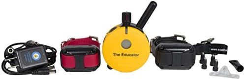 Educator ET-402 E Collar for Dog Training with Remote - 3/4 Mile Range, Waterproof, 100 Blunt Stimulation Levels, Tone or Vibration Mode, Night Tracking Light for Small, Medium & Large Dogs (2 Dogs)