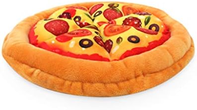 Bow Wow - Pizza Dog Toy | Large Squeaky Plush Dog Toy with Light Filling | Soft Stuffed Puppy Toy for Small & Medium Dogs | Fun Teasing Toy for Indoor Play | Boredom Relief & Interactive Fun