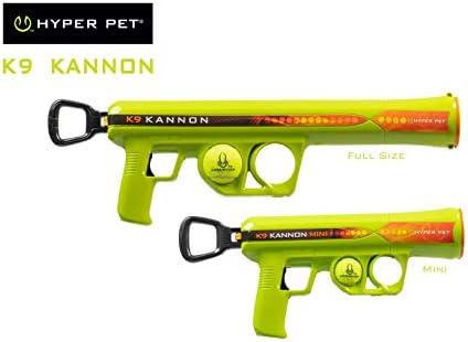 Hyper Pet MINI K9 Kannon Dog Ball Thrower Launcher for Small Dogs (Small Breeds Up To 20 Pounds), Includes 1 Hyper Pet 2 Inch Tennis Ball (Smaller than Regular Tennis Ball)