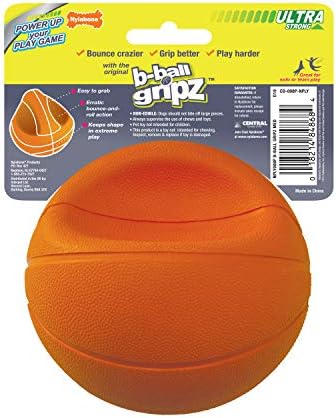Nylabone Power Play Basketball Gripz Dog Play Toy, Medium