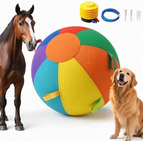 Herding Ball for Dogs & Horses, 7-Color 10"/18"/22" Inflatable Training Toy
