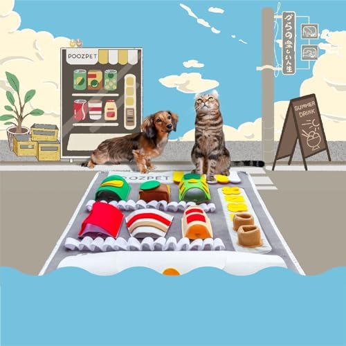 Vending Machine Snuffle Mat, Interactive Dog Enrichment Toy with 7 Treat-Dispensing Components