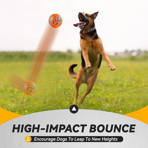 FUSOTO 3Pcs Dog Balls, Tennis Balls for Dog