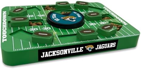 Pets First Jacksonville Jaguars NFL Dog Puzzle Toy, Large Size, Interactive Treat & Slow Feeding Toy