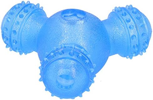 PET Interactive Feeder Ball Durable Teeth Cleaning Toy for Teddy Golden Retriever (Blue)