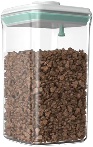 Dog-Cat POP Treat-Airtight jar-Container - 2.2 Qt/2 L | Stackable One-Touch Opening | For Snacks Candy Salt Herbs Spices | BPA-Free