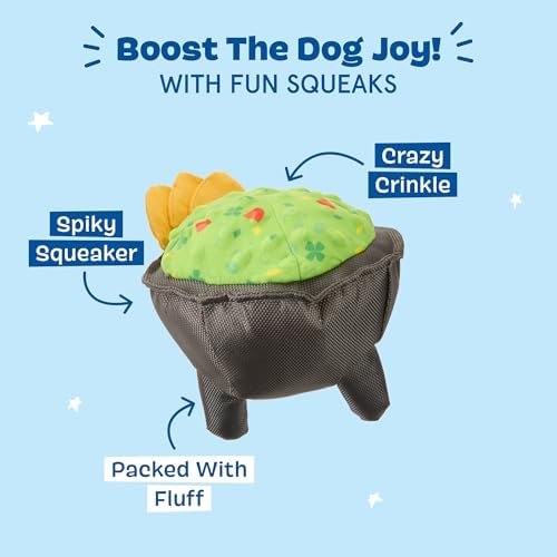 BarkBox Stop Guac and Mole Dog Toy - for Small to Medium Dogs