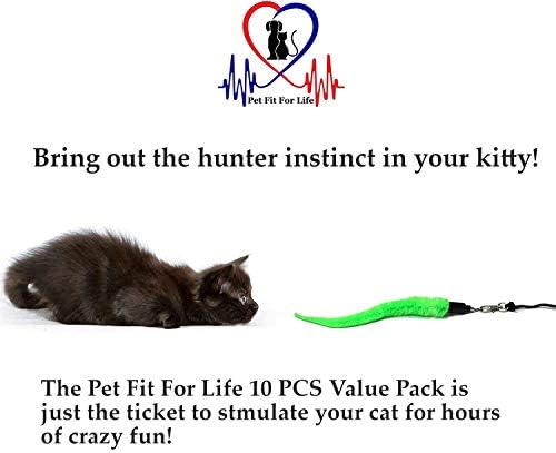 Pet Fit For Life 10-Piece Kitten Toy Refill Pack for Interactive Wands