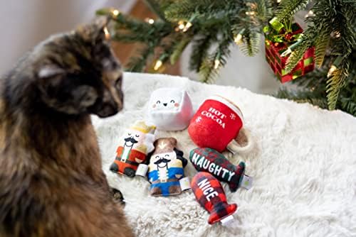 Pearhead Holiday Nutcrackers Cat Toy Set, Christmas Pet Owner Gift